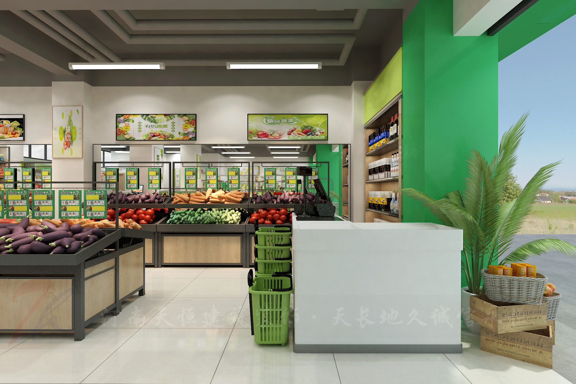 一个精品小超市便利店，门头室内都有|空间|室内设计|张美丽效果图 - 原创作品 - 站酷 (ZCOOL)